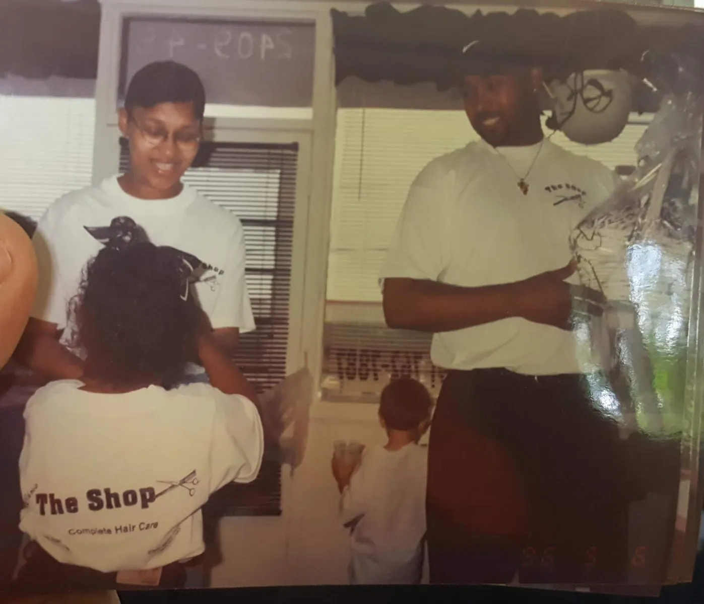 Photograph from the opening of the original shop in 1996